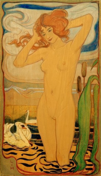 Bathing Girl by Ludwig von Hofmann